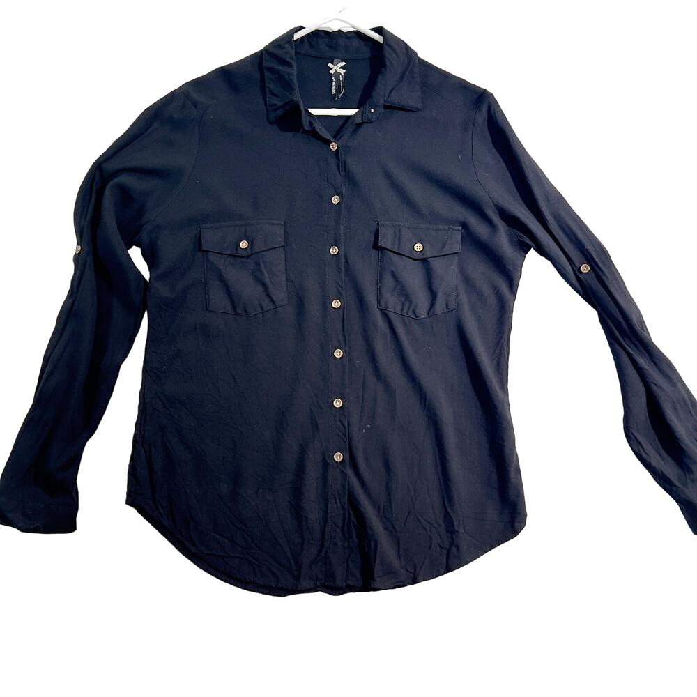 Destra Long Sleeve Button Shirt Woman's Wear EU 44 US L Button Closed Pockets